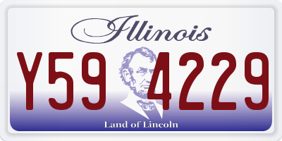 IL license plate Y594229