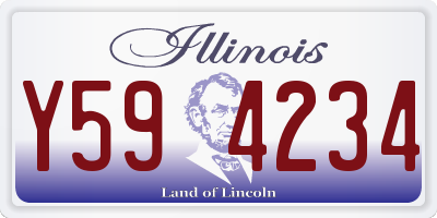 IL license plate Y594234