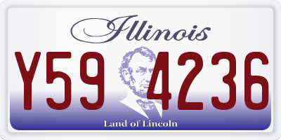 IL license plate Y594236
