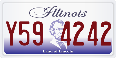 IL license plate Y594242