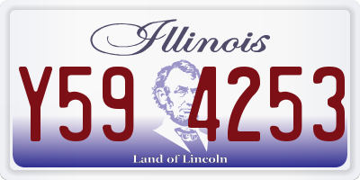 IL license plate Y594253