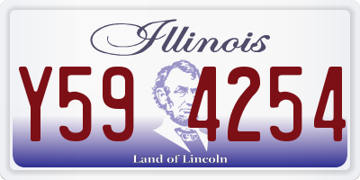 IL license plate Y594254