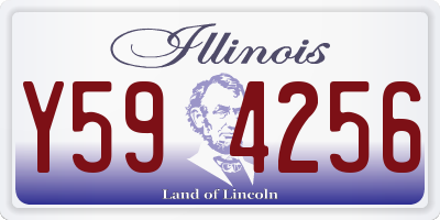 IL license plate Y594256
