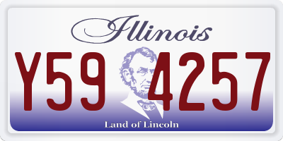 IL license plate Y594257
