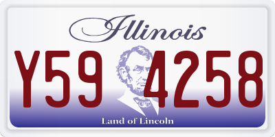 IL license plate Y594258