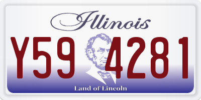 IL license plate Y594281