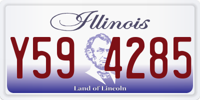 IL license plate Y594285