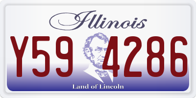 IL license plate Y594286