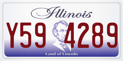 IL license plate Y594289