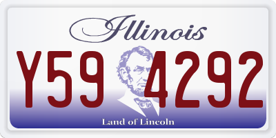 IL license plate Y594292