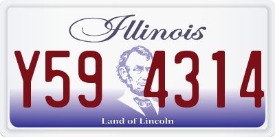 IL license plate Y594314
