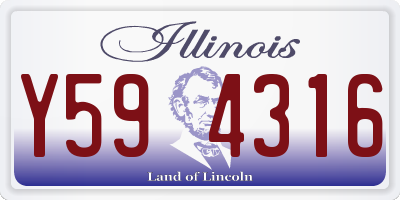 IL license plate Y594316