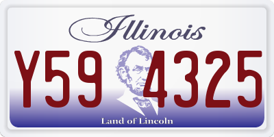 IL license plate Y594325