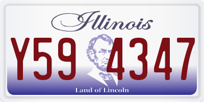 IL license plate Y594347