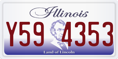 IL license plate Y594353