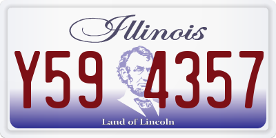 IL license plate Y594357