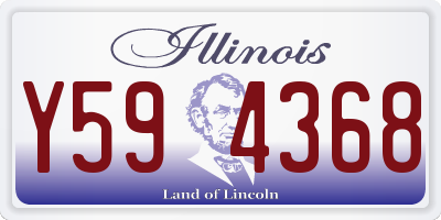 IL license plate Y594368