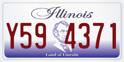 IL license plate Y594371