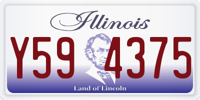 IL license plate Y594375