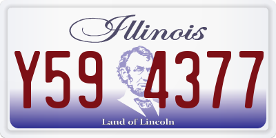 IL license plate Y594377