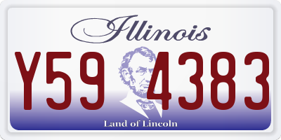 IL license plate Y594383