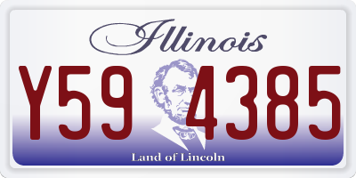 IL license plate Y594385