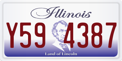 IL license plate Y594387