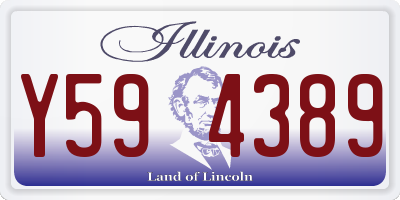 IL license plate Y594389