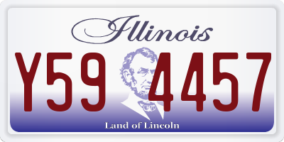 IL license plate Y594457