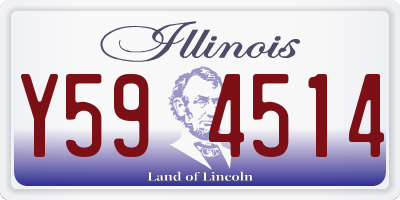 IL license plate Y594514