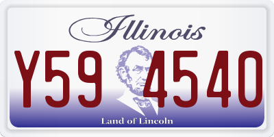 IL license plate Y594540