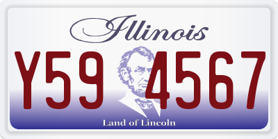 IL license plate Y594567