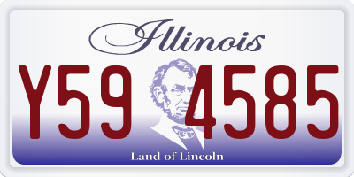 IL license plate Y594585