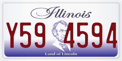 IL license plate Y594594
