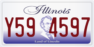 IL license plate Y594597