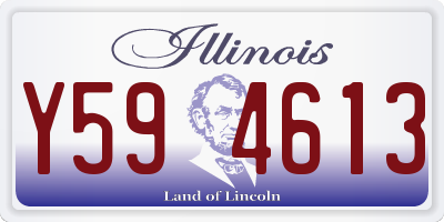 IL license plate Y594613