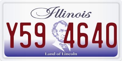 IL license plate Y594640