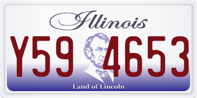 IL license plate Y594653