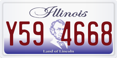 IL license plate Y594668
