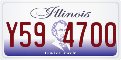 IL license plate Y594700