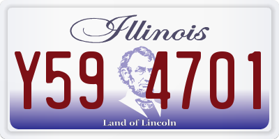 IL license plate Y594701