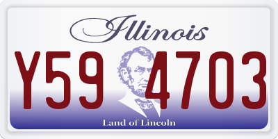 IL license plate Y594703