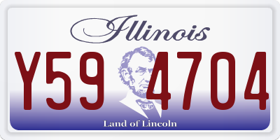 IL license plate Y594704