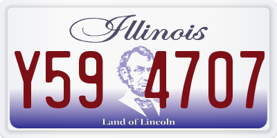 IL license plate Y594707