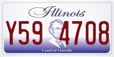 IL license plate Y594708
