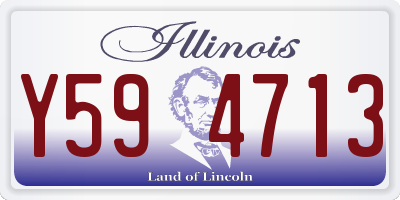 IL license plate Y594713
