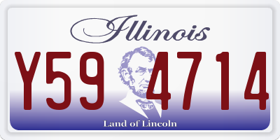 IL license plate Y594714