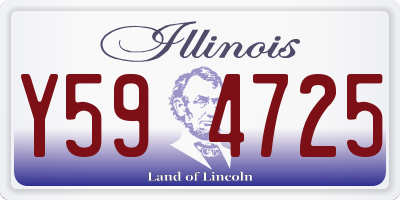 IL license plate Y594725