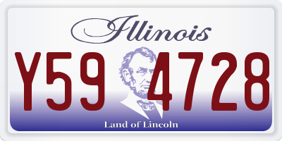IL license plate Y594728