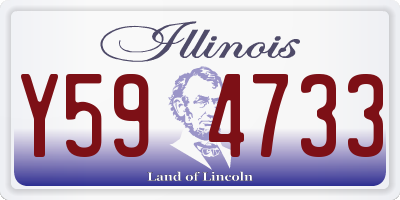 IL license plate Y594733